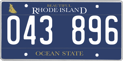 RI license plate 043896