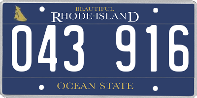 RI license plate 043916