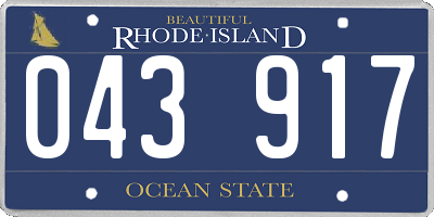 RI license plate 043917