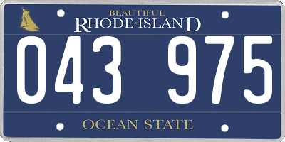 RI license plate 043975