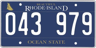 RI license plate 043979