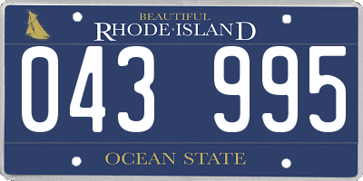 RI license plate 043995