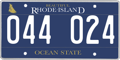 RI license plate 044024