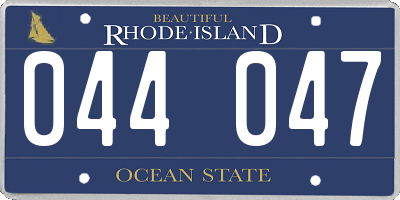 RI license plate 044047