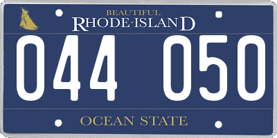 RI license plate 044050