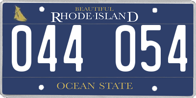 RI license plate 044054