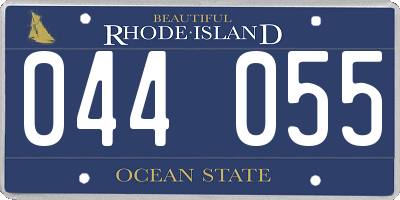 RI license plate 044055