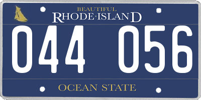 RI license plate 044056