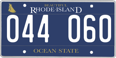 RI license plate 044060
