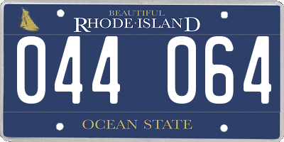 RI license plate 044064