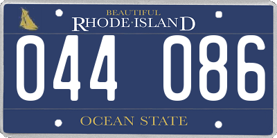 RI license plate 044086