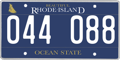 RI license plate 044088