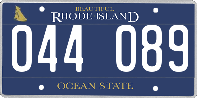 RI license plate 044089