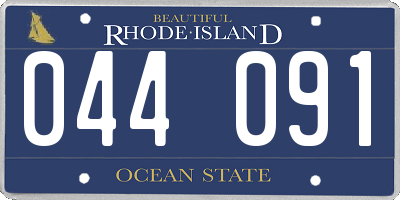 RI license plate 044091