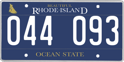 RI license plate 044093