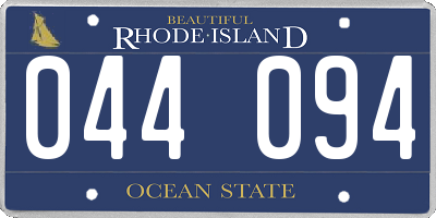 RI license plate 044094