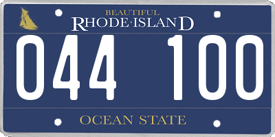 RI license plate 044100