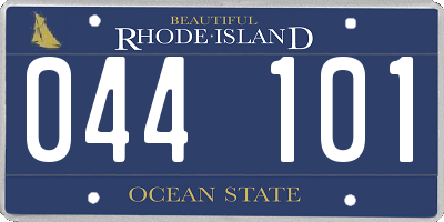 RI license plate 044101