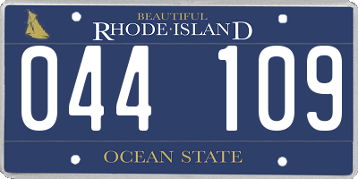 RI license plate 044109