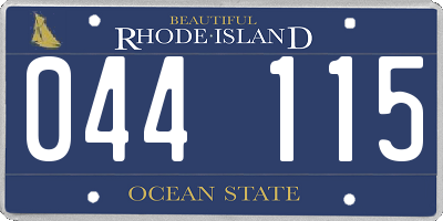 RI license plate 044115