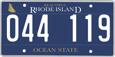 RI license plate 044119