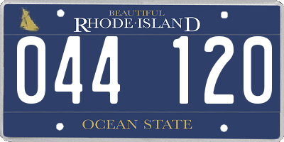 RI license plate 044120