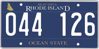 RI license plate 044126
