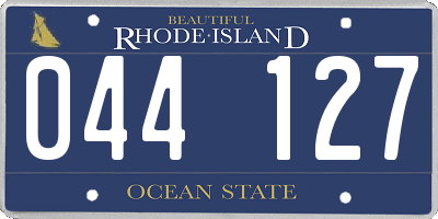 RI license plate 044127