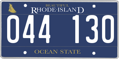 RI license plate 044130