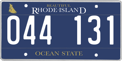 RI license plate 044131