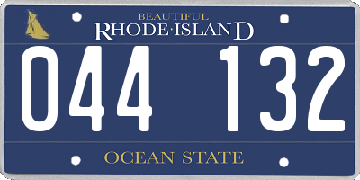 RI license plate 044132