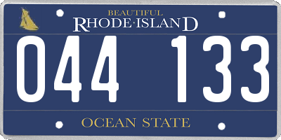 RI license plate 044133