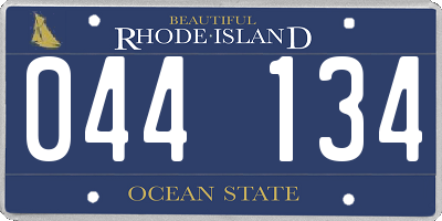 RI license plate 044134
