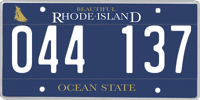 RI license plate 044137
