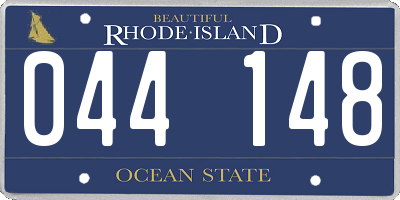 RI license plate 044148