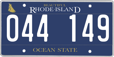 RI license plate 044149