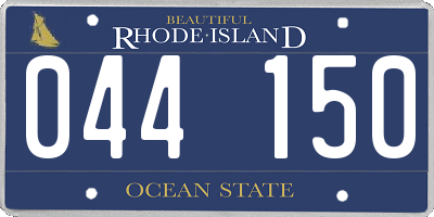 RI license plate 044150