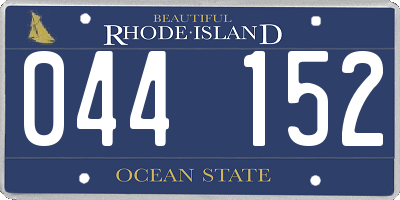 RI license plate 044152