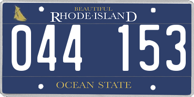 RI license plate 044153