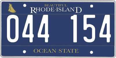 RI license plate 044154
