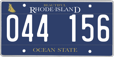 RI license plate 044156