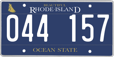 RI license plate 044157