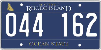 RI license plate 044162