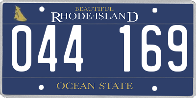 RI license plate 044169