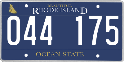 RI license plate 044175
