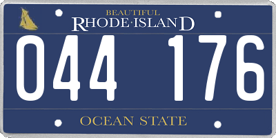 RI license plate 044176
