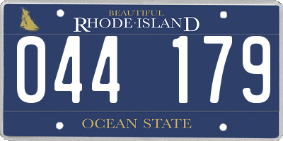 RI license plate 044179