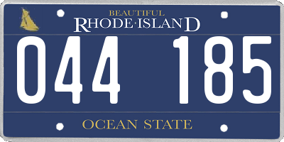 RI license plate 044185