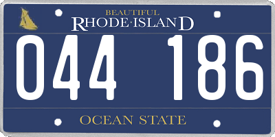 RI license plate 044186