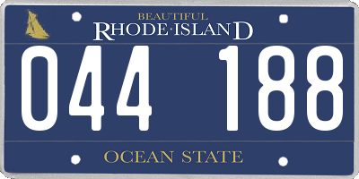RI license plate 044188